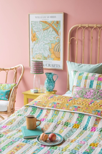 Tilda Patchwork Stoff Baumwolle - Bloomsville Flowermarket Blueberry